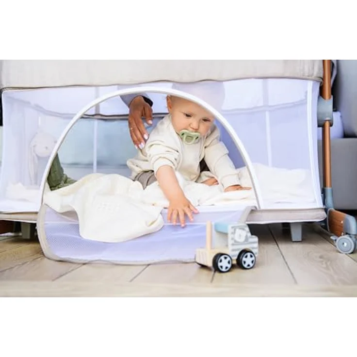 MoMi SMARTBED 4-in-1 Kinderbeistellbetten bis 15 kg, Beistellbett für Babys mit Matratze, Höhenverstellbar – Bild 16