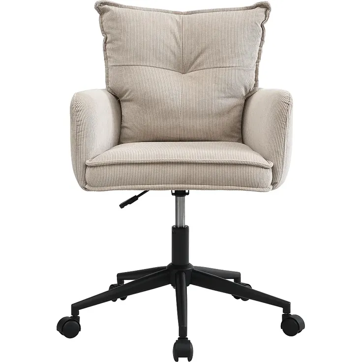 Vente-unique - BATARU Office chair Stoff Schokoladenbraun - B 64 cm x H 80 cm88 cm x L 59,5 cm – Bild 3