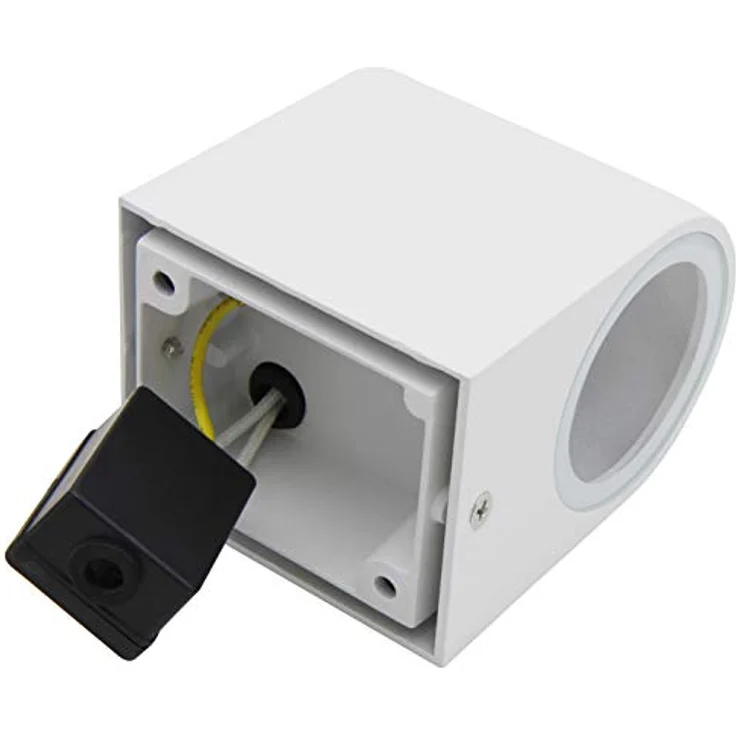 McShine Oval-W, Wandleuchte in Weiß, IP44, wetterfestes Aluminium Gehäuse, 1x GU10 bis 35W – Bild 3