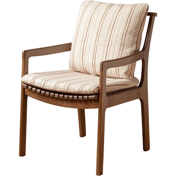 2er Set Vintage Esszimmerstühle aus weißer Massiveiche, Naturrattan-Sitz, doppelseitiges Kraftseil an der Rückenlehne, montiert geliefert