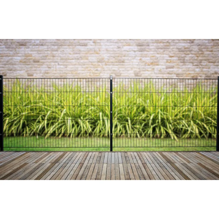 Garden 'N' More Einzelstabmattenzaun Set standard, 103 cm hoch, anthrazit, 5 Elemente für 10 m, 6 Pfosten