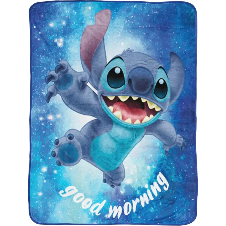 Wohndecke Lilo & Stitch Disney Decke Out of The World 150x200cm Kuscheldecke, BERONAGE, passend zur Bettwäsche, ideal für Sofa, Couch, Bett, Auto, Camping