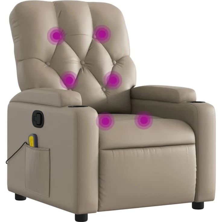 vidaXL Massagesessel Cappuccino-Braun Kunstleder 372516 – Bild 1