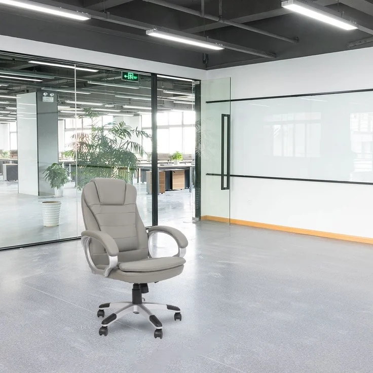 Schreibtischstuhl Weiß 120 KG Chefsessel Computersitz Bürostuhl Drehstuhl Office – Bild 9