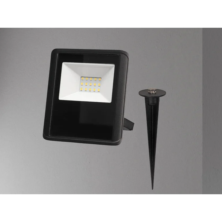10 Watt LED Strahler SET Montagehalterung & Erdspieß, Neutralweiß, IP65, 11x13cm – Bild 3