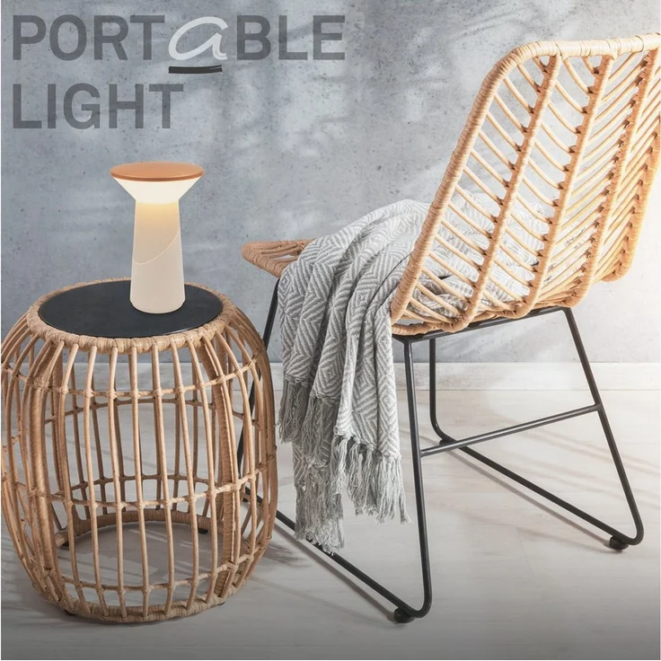 Briloner Leuchten LED Tischleuchte PILIA, LED wechselbar, Warmweiß, 15x24 cm, Akku tauschbar, Indoor/Outdoor, Wohnzimmer, Balkon – Bild 3