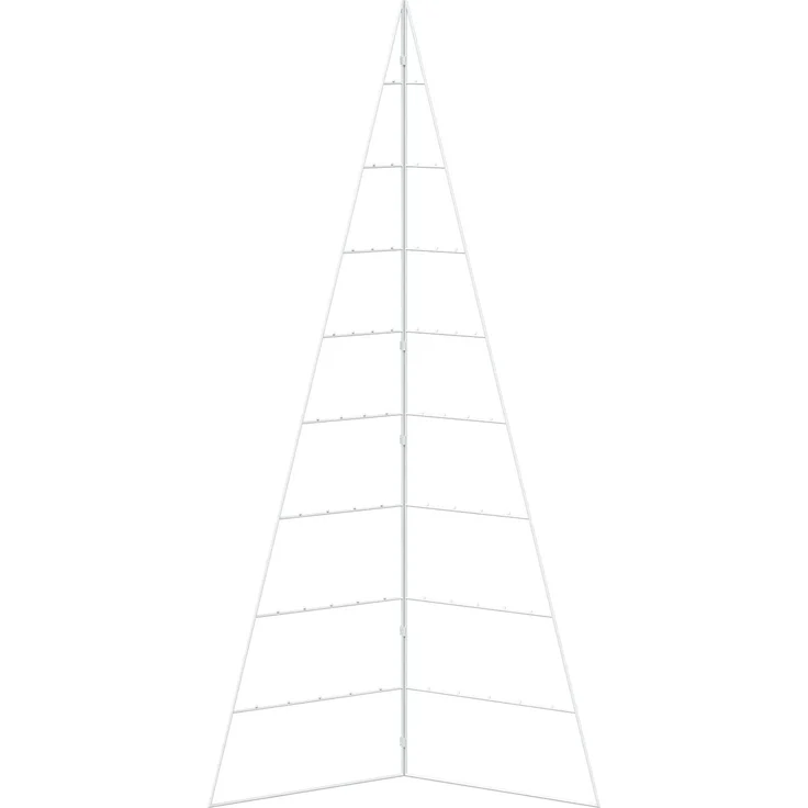vidaXL Metall Weihnachtsbaum KUOPIO 210 cm Stahl Weiß 42053865 – Bild 4