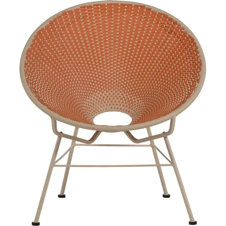 Gartensessel Kazoun - Wicker & Metall, Orange – Bild 3