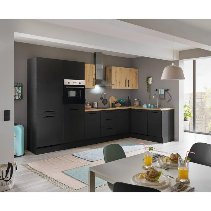 BASIC by Balculina Winkelküche Turin, Stellbreite 340x175 cm, wahlweise mit E-Geräten – Bild 1