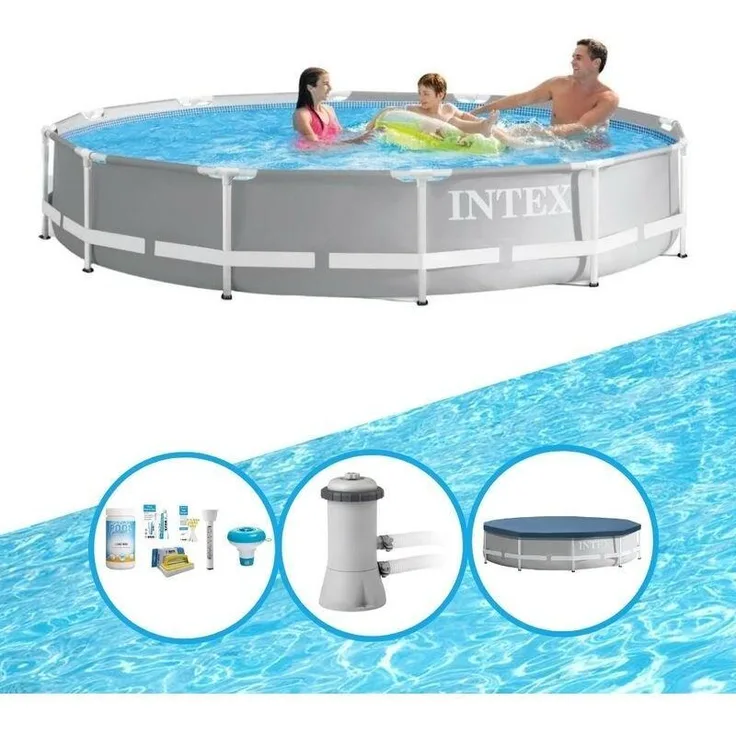 Intex Frame Pool Intex Prism Schwimmbad-Paket 366x76 cm
