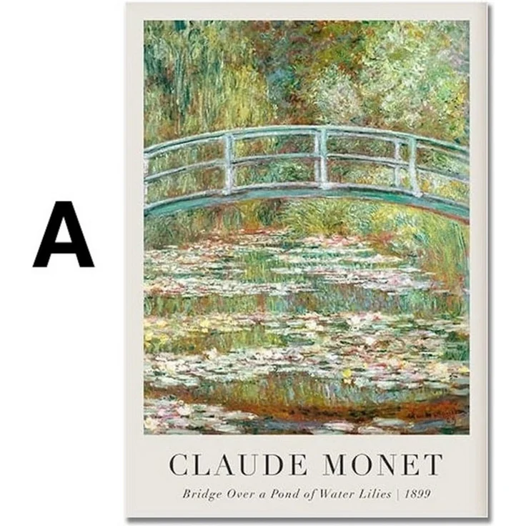 JUSTGOODMOOD Poster Vintage Claude Monet Sommer als Deko Print ohne Rahmen B 10 x 15 cm, B (1 St) – Bild 2