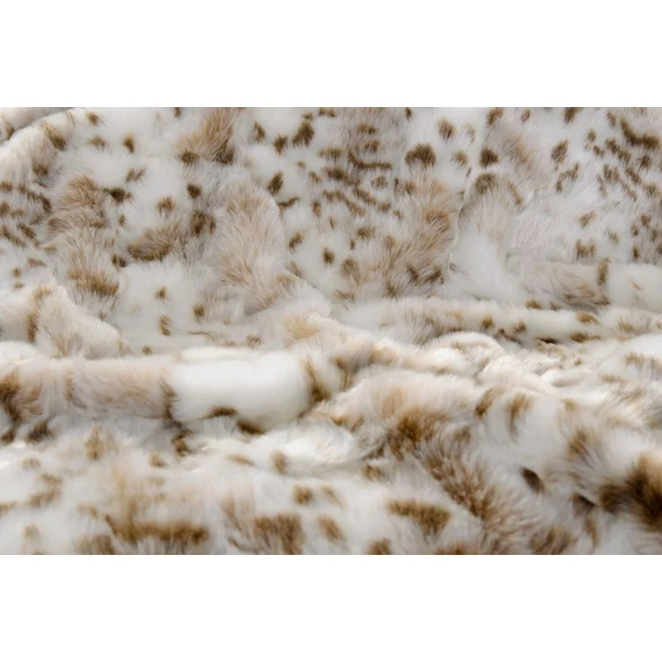 Wohndecke Felldecke (Kunstfell) "Schneeleopard", Wohnen&Accessoires, Pelzoptik – Bild 3