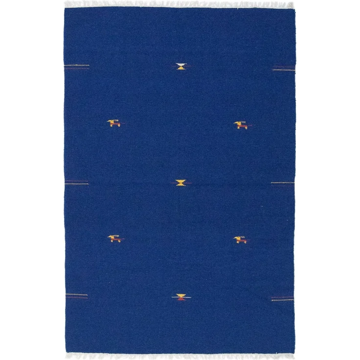 Kelim Teppich - Trendy 180x120 cm - blau – Bild 1