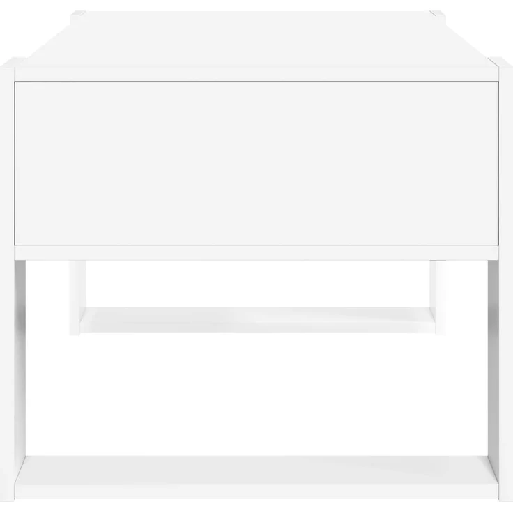 Couchtisch Sofatisch, mit Speicher Weiß 92 x 53 x 45 cm Holzwerkstoff d308e – Bild 6