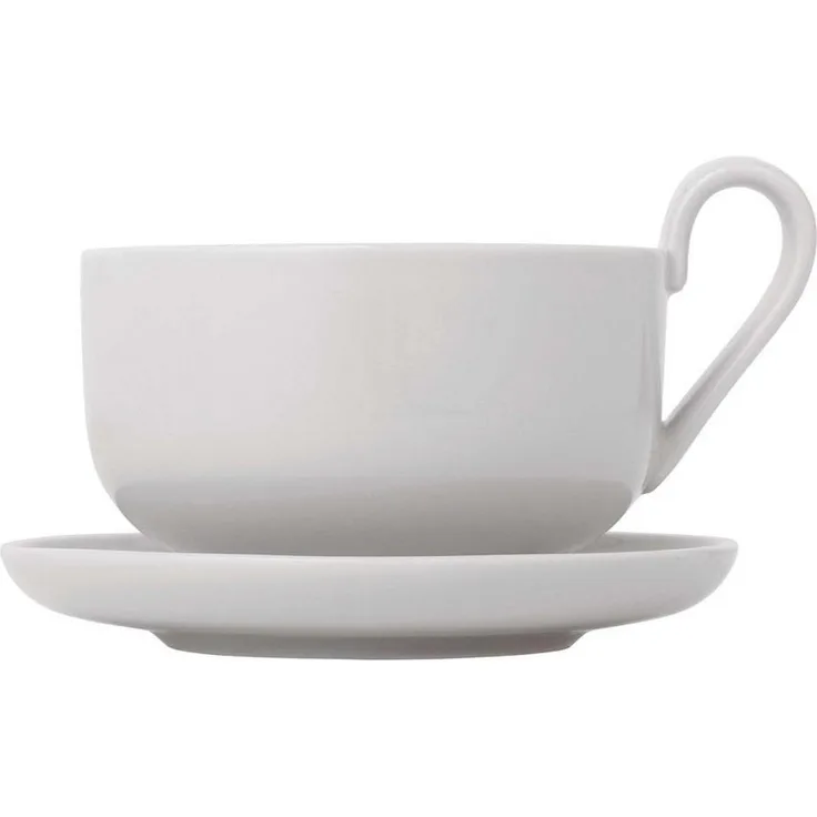 Blomus Set 2 Teetassen RO Nimbus Cloud, Tasse, Becher, Porzellan, 230 ml, 64142