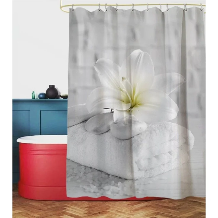 Sanilo Duschvorhang Good Feeling 180 x 200 cm, 100% wasserdicht, Anti-Schimmel-Effekt, hochwertige Qualität – Bild 1