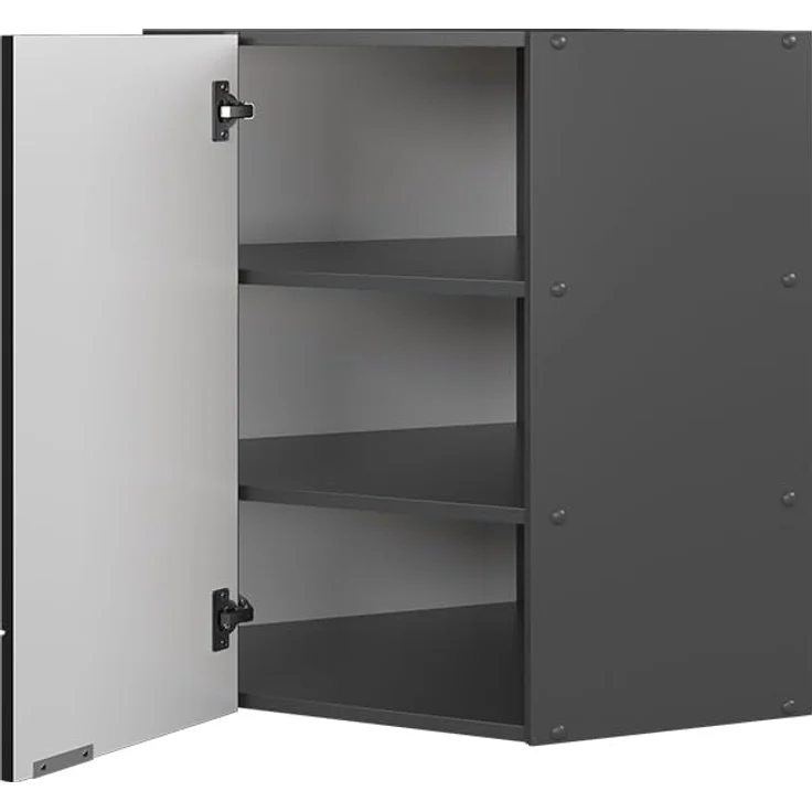 Eckhängeschrank Fame-Line Schwarz gestreift 57 cm Vicco – Bild 4