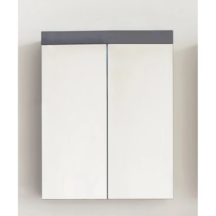 Trendteam 'Amanda' Spiegelschrank, Holz, 77 x 17 x 60 cm, Grau Hochglanz – Bild 4