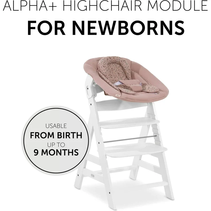 Hauck Alpha+ 2in1 Hüpfwippe und Babywippe, Bambi Rose - ab Geburt, Neugeborenen-Set, kompatibel mit Alpha Hochstuhl, Click On – Bild 4