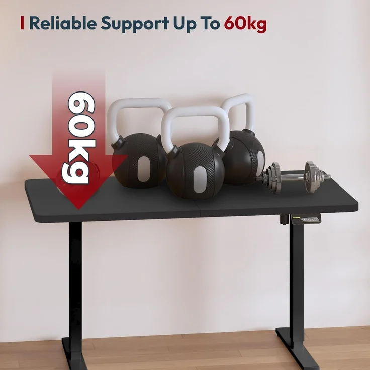 SANODESK Höhenverstellbarer Schreibtisch 160x60 cm Schreibtisch Höhenverstellbar Elektrisch Ergonomischer Steh-Sitz Tisch Computertisch für Heimbüro Homeoffice(schwarz) – Bild 3