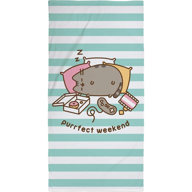 BERONAGE Strandtücher Pusheen Badetuch Purrfect Weekend 75x150 cm, 100% Baumwolle (1-St), Frottee in Velours-Qualität – Bild 6