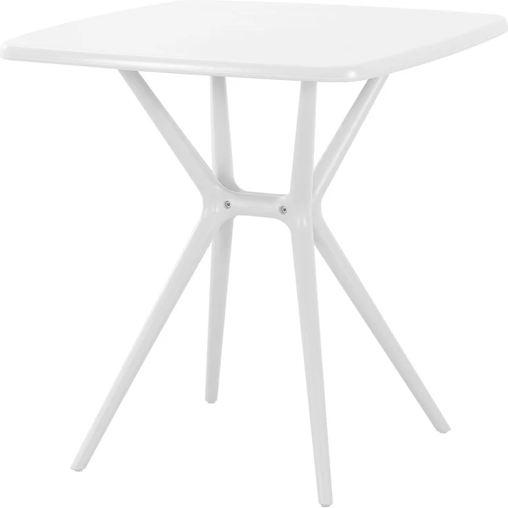 Gartenmöbel-Set GRETA mit 4 Stühlen - 156x156x81cm, Kunststoff, Weiß | Balkonset Gartenset Tisch mit Stühlen Bistroset Outdoor – Bild 5