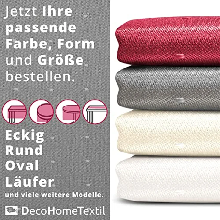 DecoHomeTextil Heimtextilmanufaktur Tischdecke Punkte Muster Optik Damast Tafeldecke Pflegeleicht – Bild 3