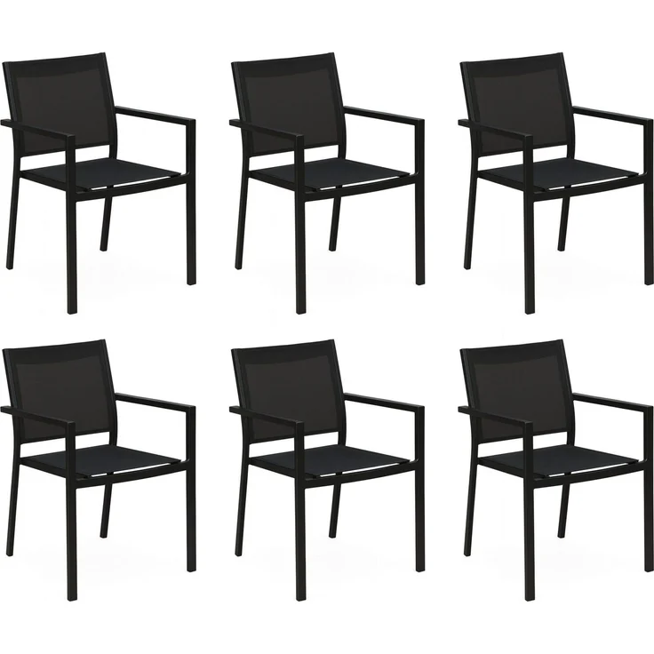 Gardissimo LIFE 7tlg. Alu Gartenmöbel Set Sitzgarnitur stapelbar mit Ausziehtisch – Bild 7