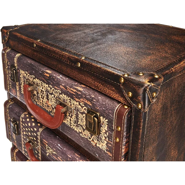 Kobolo Regal Kommode TAFARI aus MDF mit bedrucktem Kunstleder – Bild 6