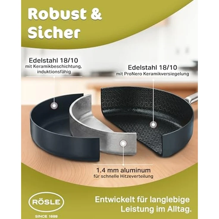 RÖSLE Bratpfanne EBONIC ProNero Bratpfanne 20cm – Bild 7