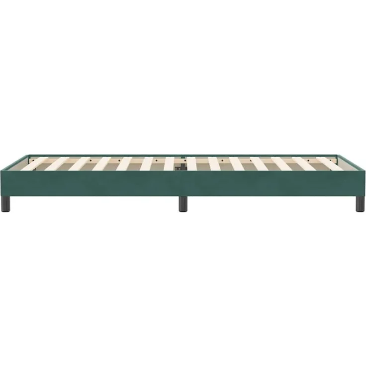 vidaXL Boxspringbett ohne Matratze Dunkelgrün 90x220 cm Samt 3315858 – Bild 5