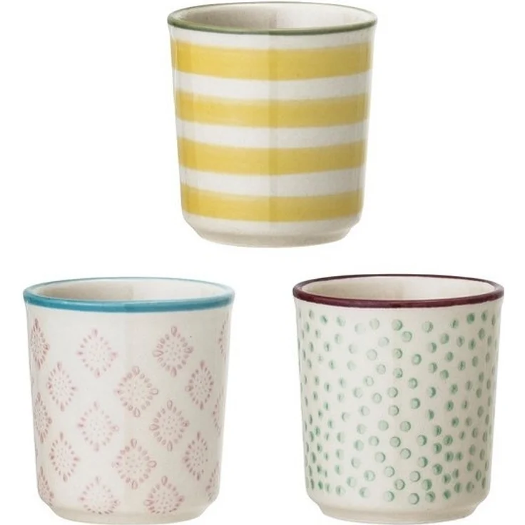 Bloomingville Eierbecher Bloomingville Patrizacia Eierbecher Yellow 3er Set – Bild 3