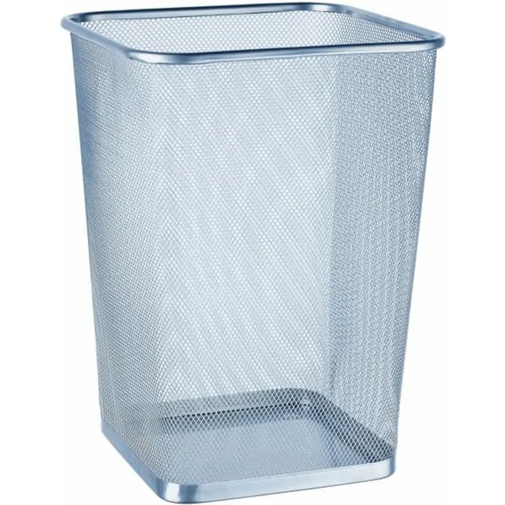 Alco Papier-Abfallsammler lackiertes Metall gelocht silber