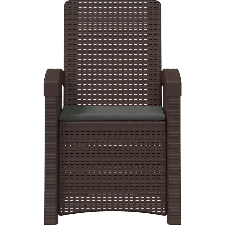 vidaXL Liegesessel Garten Rattan-Optik 2 Stk. Braun und Anthrazit PP 8012021 – Bild 4