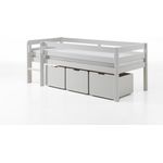 Spielbett >PINO< in Weiß - 207,6x83x104,9 (BxHxT)