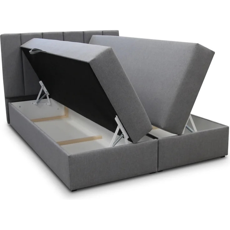 Boxspringbett Star mit Topper, Bonell-Matratze und 2 Bettkästen, Doppelbett, Polsterbett, Bett (Beige (Inari 22), 180 x 200 cm) – Bild 2