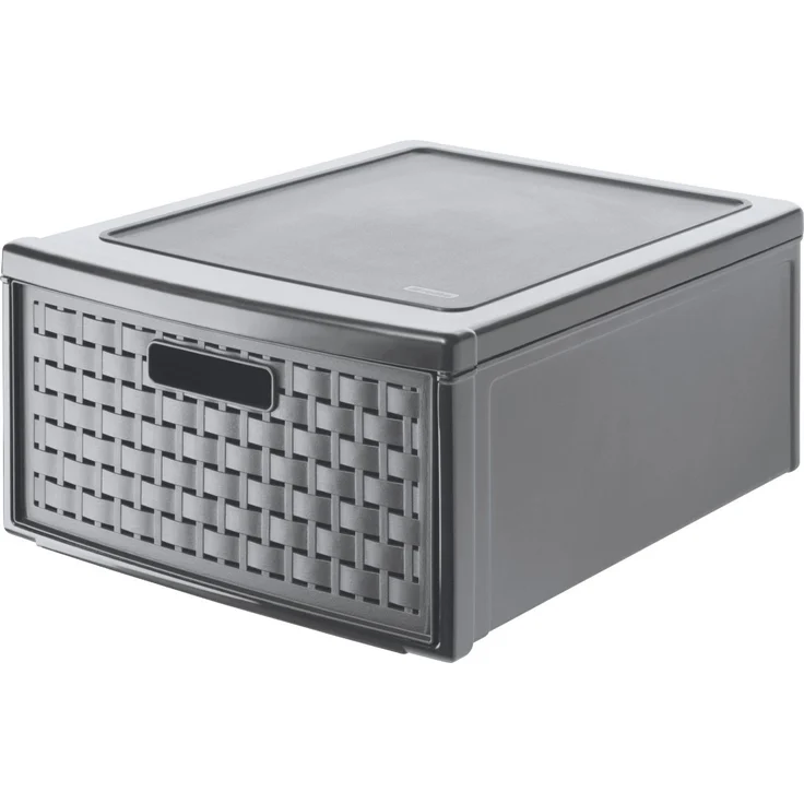 Rotho Schubladenbox Country groß, 19,2 L anthrazit