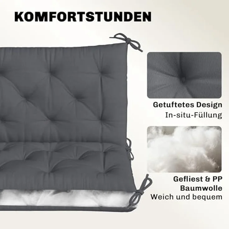 Outsunny Sofakissen Bankauflage für Gartenbank – Bild 5