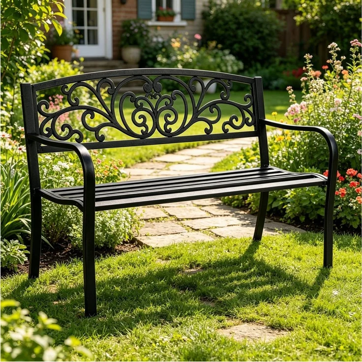 LEADZM Gartenlounge-Bank Gartenbank, Eisenbank – Bild 4