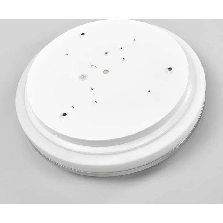 Lindby Deckenleuchten Lyss, LED-Leuchtmittel fest verbaut, warmweiß, Modern, Glas, Metall, weiß, chrom, inkl. Leuchtmittel, Bad – Bild 7