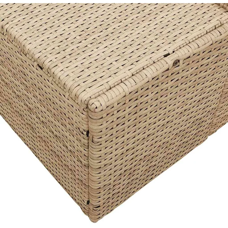 vidaXL Gartensofa mit Kissen Beige 184 x 62 x 69 cm Poly-Rattan 42006806 – Bild 6