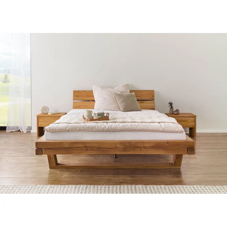 Bett Eiche 160x200x87 natur geölt BREGENZ #102 – Bild 9