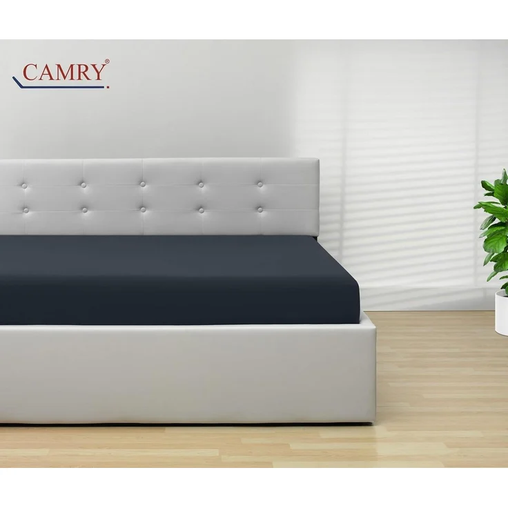 Camry Spannbettlaken CLASSIC Jersey 100% Baumwolle Spannbetttuch atmungsaktiv Gummizug, Jersey Baumwolle, Gummizug: rundum, 100% Baumwolle, alle Matratzenhöhen, atmungsaktiv, pflegeleicht – Bild 1