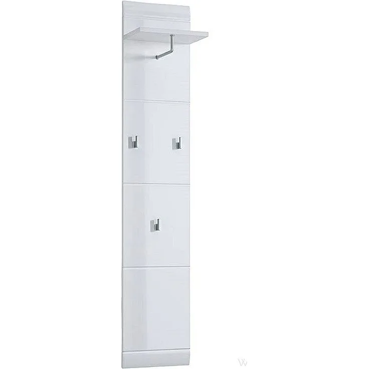 Lomadox Garderobenpaneel DANARO-01, Paneel Garderobe Flur weiß Hochglanz, B/H/T: 30/152/23 cm