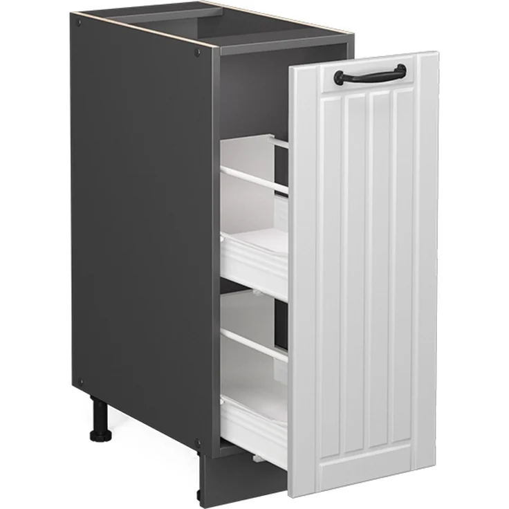 Apothekerschrank Fame-Line Weiß Landhaus 30 cm ohne Arbeitsplatte Vicco – Bild 4