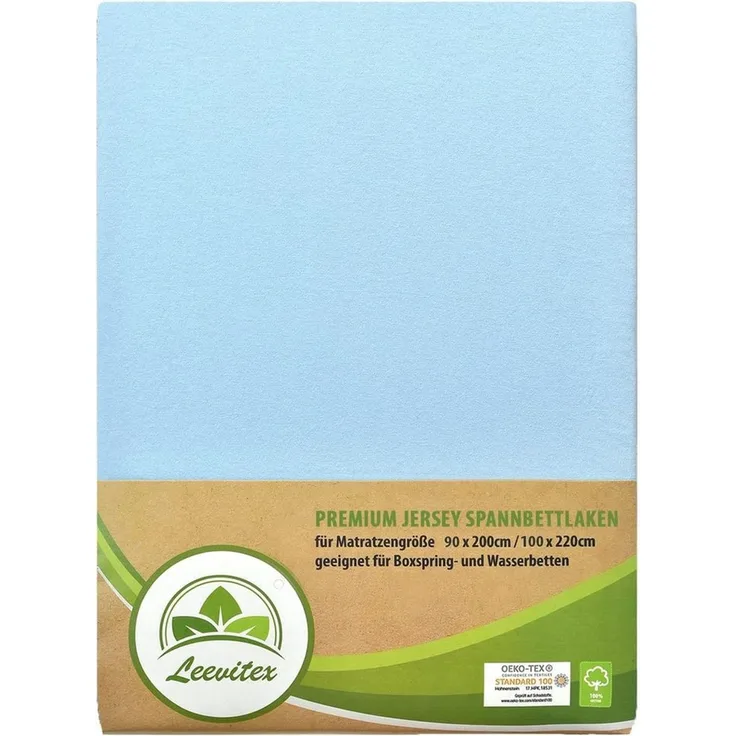 leevitex® Spannbettlaken Premium Spannbettlaken Elasthan, Gummizug: rundum, blickdicht, Anti-Pilling, 97% Baumwolle, 3% Elasthan, 40 cm Steg