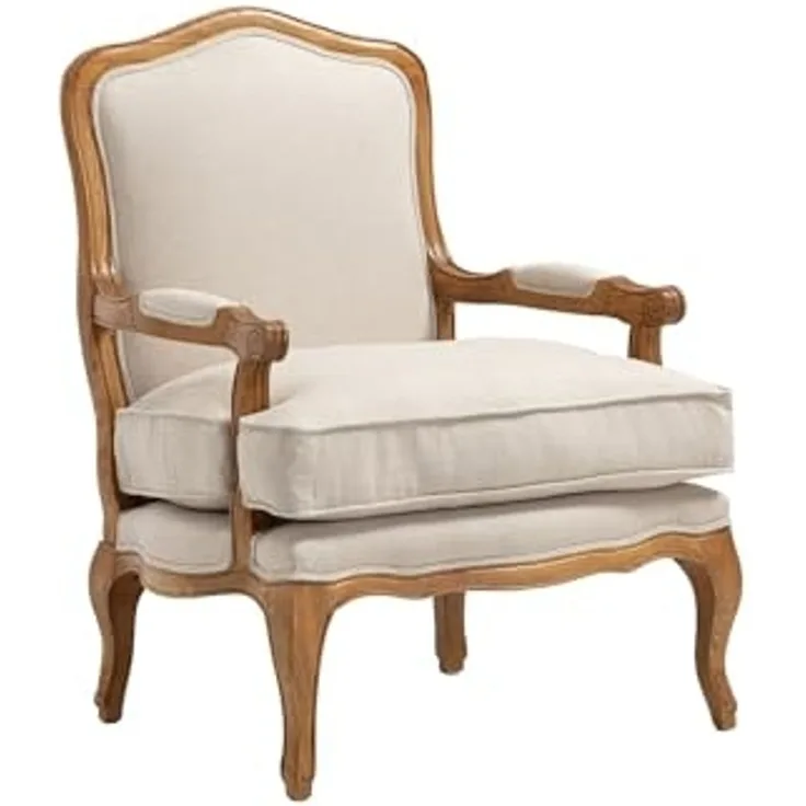Vente-unique - Sessel Barock - Leinen - Beige - MAHAUX