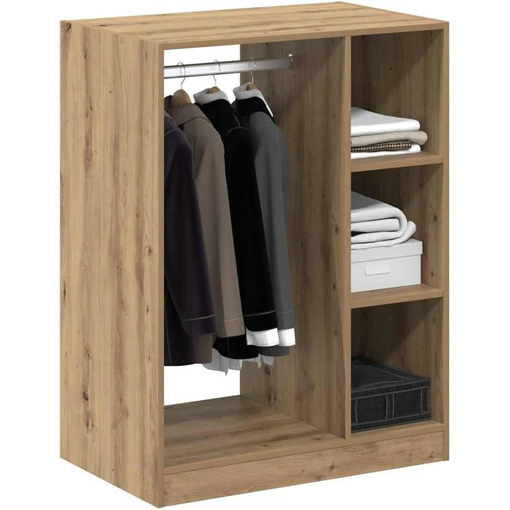 vidaXL Kleiderschrank mit Regal Artisan-Eiche 77 x 48 x 102 cm 879643 – Bild 2