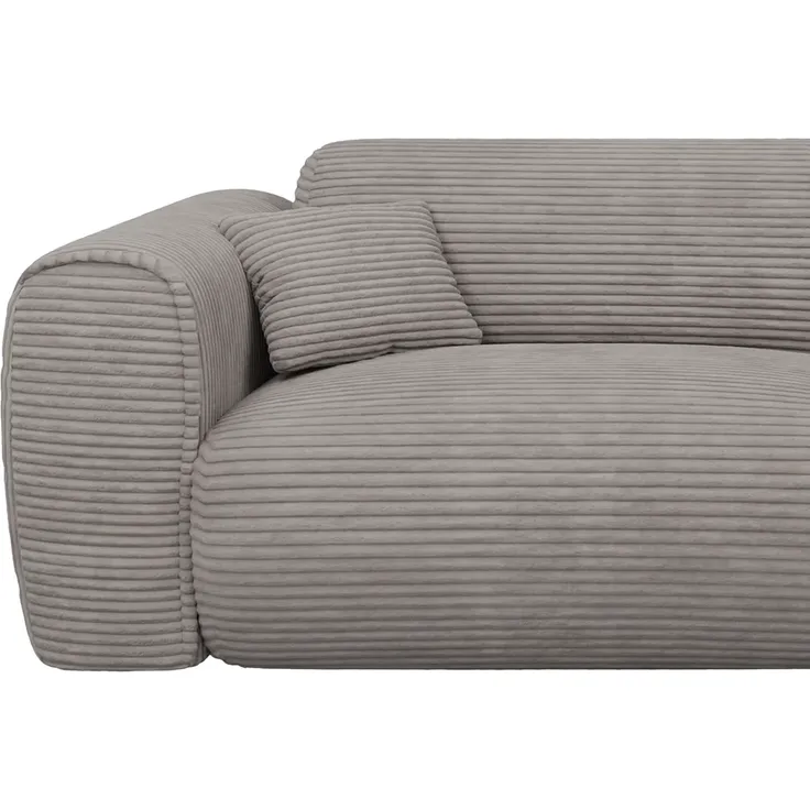 Vente-unique - POGNIA Sofa SamtStoff Grau - B 100 cm x H 73 cm x L 236 cm – Bild 6