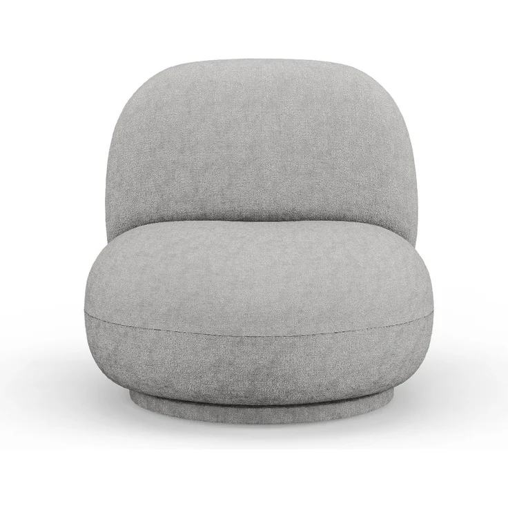 Micadoni Drehbarer Sessel Chuck Chenille Silber